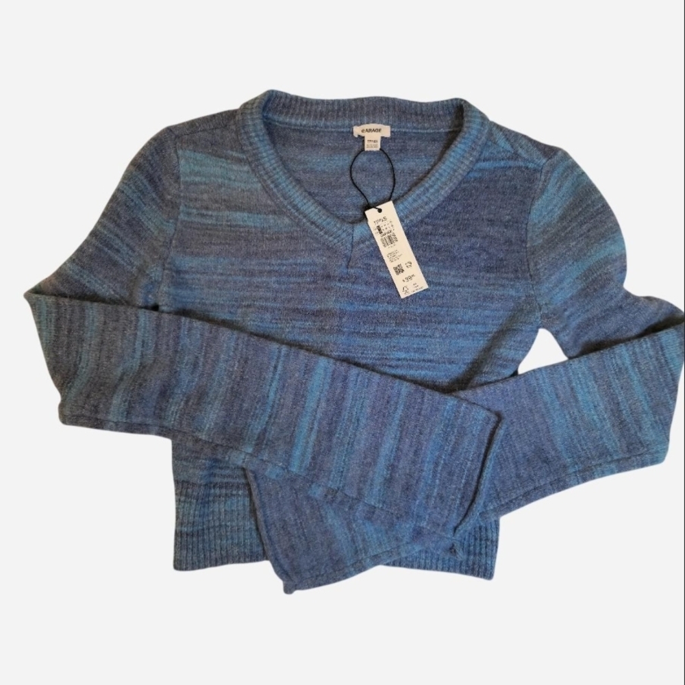 Garage Blue Marled‎ Scoop Neck Sweater